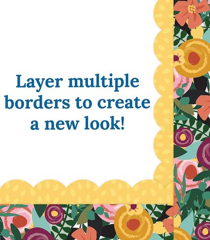 Carson Dellosa Grow Together 36 Feet of Floral Garden Bulletin Board Borders, Straight Floral Classroom Borders for Bulletin Board and White Board, Flower Classroom Décor and Spring Classroom Décor in Saudi Arabia