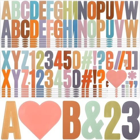 600 Pcs 36 Sheets Letter Stickers 2.5 Inches Colorful Large Alphabet Number Set Self Adhesive Letter Decals for Bulletin Board, Locker, Scrapbooking, Poster board, Classroom Wall in Saudi Arabia