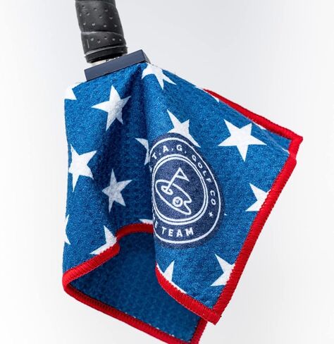 TAG Golf Co Small Magnetic Golf Towel – USA Series - Stick it to Your Club or Putter - Microfiber Golf Towel - Perfect Size for Pocket- 6 x 6 - Golf Ball Cleaner - Portable-Sidekick Series in Kuwait