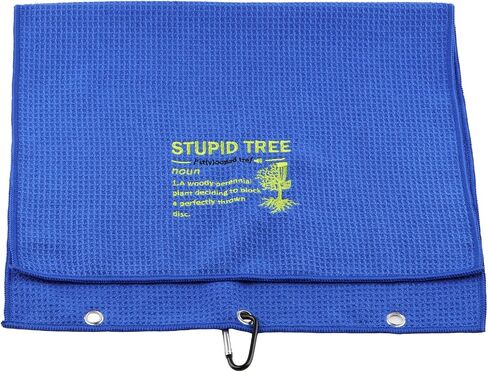 ZJXHPO Microfiber Disc Golf Towel Stupid Tree Definition Embroidered Towel Disc Golf Gift Golf Black Towel with Clip Disc Golf Accessories (Stupid Tree) in Saudi Arabia