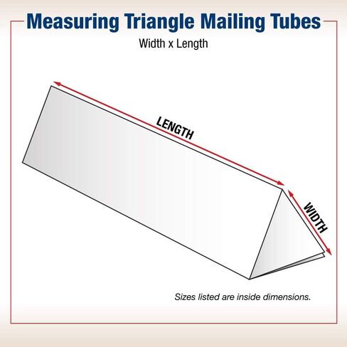 BOX USA BMTM224 Triangle Mailing Tubes, 2" x 24-1/4", Oyster White (Pack of 50) in Saudi Arabia