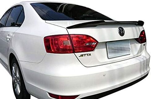 2011-2018 V Style Rear Spoiler Wing متوافق مع Volkswagen VW Jetta Sedan Trunk Duckbill 2012 2013 2014 2015 2016 2017 (أسود لامع) in Saudi Arabia