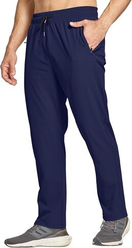 Tansozer Men's Sweatpants Zipper Pockets Hiking Pants Lightweight Quick Dry for Athletic Jogging Workout Running Gym Travel in Saudi Arabia