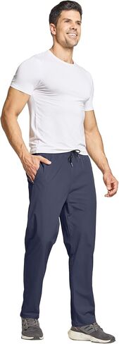 Tansozer Men's Sweatpants Zipper Pockets Hiking Pants Lightweight Quick Dry for Athletic Jogging Workout Running Gym Travel in Saudi Arabia