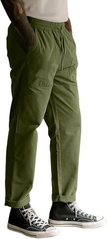 سراويل Lexiart الرجالية الخارجية للشحن أثناء السفر والمشي لمسافات طويلة، سراويل مريحة للعمل in Kuwait