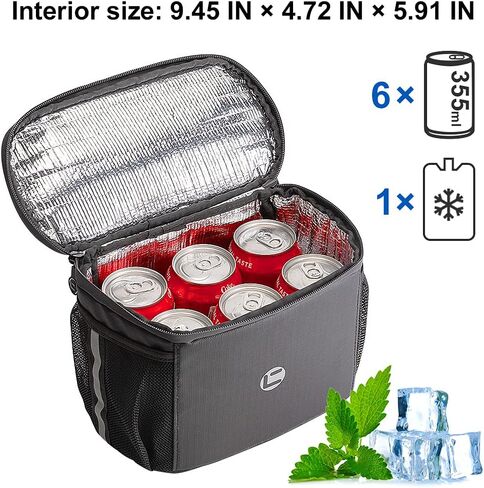 Bike Basket, Bike Handlebar Bag Insulated with Phone/Bottle/Cup Holder and Reflective Strap, Water Resistance Bicycle Accessories Storage Frame Bag for Women Men Scooter in Saudi Arabia