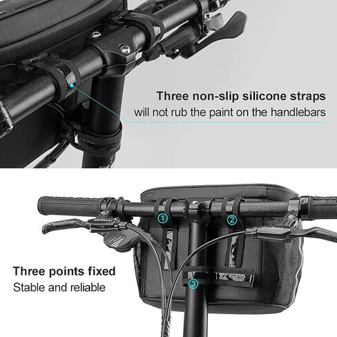 Bike Basket, Bike Handlebar Bag Insulated with Phone/Bottle/Cup Holder and Reflective Strap, Water Resistance Bicycle Accessories Storage Frame Bag for Women Men Scooter in Saudi Arabia
