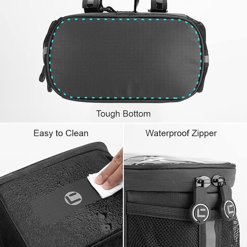 Bike Basket, Bike Handlebar Bag Insulated with Phone/Bottle/Cup Holder and Reflective Strap, Water Resistance Bicycle Accessories Storage Frame Bag for Women Men Scooter in Saudi Arabia