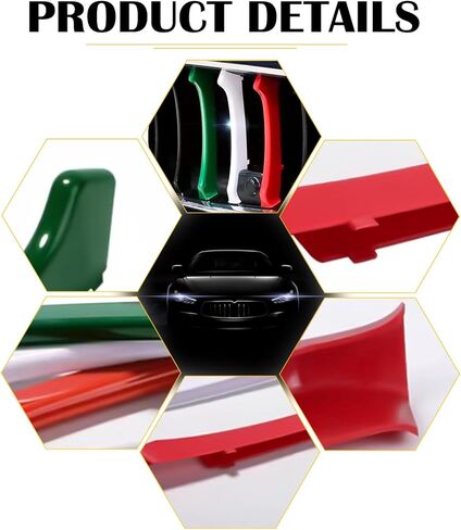 3 قطعة الشوايات الأمامية ديكور مقبلات تقليم سيارة لامعة مصبغة الديكور شرائط إدراج غطاء الزخارف ل Maser-ati Ghi-bli 2014-2016 in Kuwait