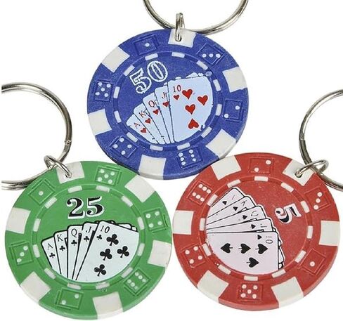 سلسلة مفاتيح على شكل رقاقة بوكر من رود آيلاند (KCPOKER) (12 قطعة) in Saudi Arabia