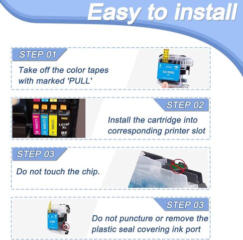 خراطيش حبر LC51 متوافقة مع LC 51 LC-51 تعمل مع DCP 130C 330C 540CN MFC 230C 3360C 5460CN IntelliFax ​​1360 (4 سماوي، 4 أرجواني، 4 أصفر، 12 حزمة) in Kuwait