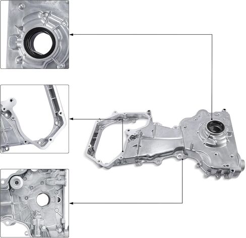 13500-8J00B M385 Timing Cover with Oil Pump For Nissan Altima Sentra SE-R 2002 2003 2004 2005 2006 2.5L Engine QR25DE, 135008J00B 13500-8J002 057-1505 13500-6N203 13500-6N208 EP042 OP638 in Saudi Arabia