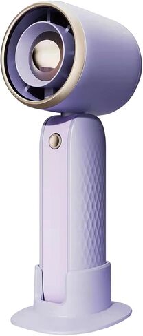FXK Mini Handheld Fan, USB Rechargeable Portable Personal Fan, 3 Speeds Adjustable Wind Makeup Fan With Fan Base Suitable For Travel Office Outdoor(Purple) in Saudi Arabia