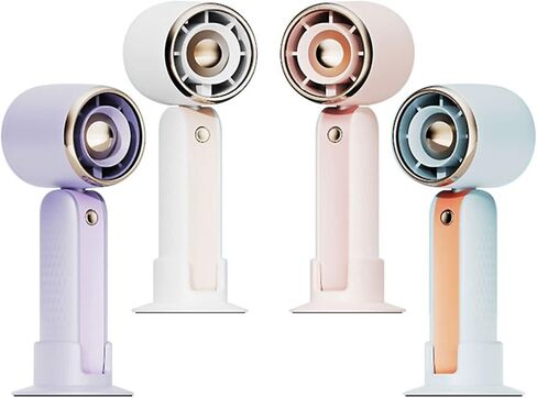 FXK Mini Handheld Fan, USB Rechargeable Portable Personal Fan, 3 Speeds Adjustable Wind Makeup Fan With Fan Base Suitable For Travel Office Outdoor(Purple) in Saudi Arabia