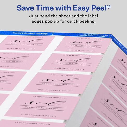 Avery Matte White Square Labels with Sure Feed, 1" x 1", 1,200 Matte White Printable Labels in Saudi Arabia