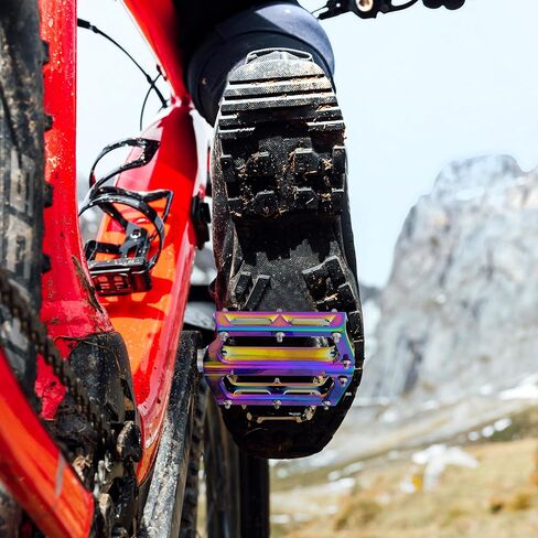 اخرج! دواسات الدراجة الجبلية المعدنية دواسات دراجة الطريق المسطحة - 2pk الألومنيوم 9/16 بوصة دواسات الدراجات العالمية كروزر إلى BMX in Kuwait