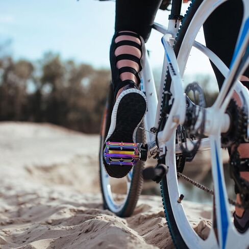 اخرج! دواسات الدراجة الجبلية المعدنية دواسات دراجة الطريق المسطحة - 2pk الألومنيوم 9/16 بوصة دواسات الدراجات العالمية كروزر إلى BMX in Kuwait