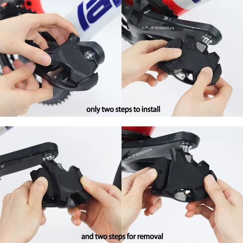 دواسة THINVIK بدون مشبك لتحويل الدواسات المسطحة، محولات دواسات منصة عالمية لدواسة نظام Shimano SPD-SL (تعمل فقط على دواسات دراجة الطريق)... in Saudi Arabia