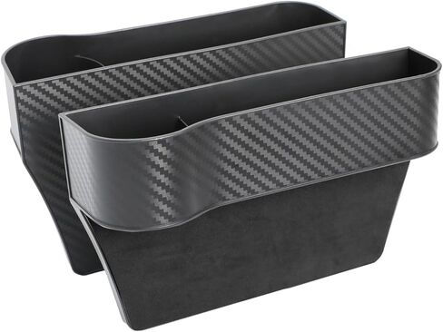 عبوتان من منظم حشو فجوات مقعد السيارة، منظم مقعد السيارة الأمامي متعدد الوظائف، صندوق تخزين الفجوة الجانبية لوحدة التحكم التلقائي مع حاملات أكواب للمشروبات، لحمل الهاتف، والنظارات الشمسية، والمحفظة، والمفتاح، والعملات المعدنية، والبطاقة in Kuwait