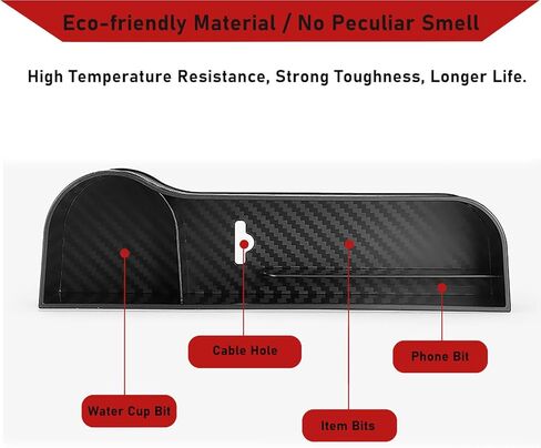 عبوتان من منظم حشو فجوات مقعد السيارة، منظم مقعد السيارة الأمامي متعدد الوظائف، صندوق تخزين الفجوة الجانبية لوحدة التحكم التلقائي مع حاملات أكواب للمشروبات، لحمل الهاتف، والنظارات الشمسية، والمحفظة، والمفتاح، والعملات المعدنية، والبطاقة in Kuwait