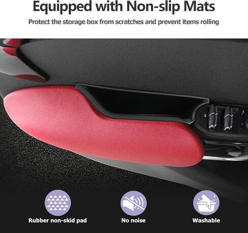 for 2025 2024 Mini Cooper F56 Organizer Mini Cooper F56 Front Door Side Storage Box Door Side Organizer Grab Tray 2015-2025 Mini Cooper Armrest Phone Container Mini Cooper Countryman Accessories 2PCS in Saudi Arabia