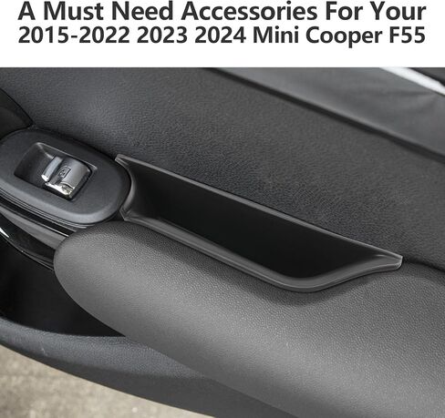 for 2025 2024 Mini Cooper F56 Organizer Mini Cooper F56 Front Door Side Storage Box Door Side Organizer Grab Tray 2015-2025 Mini Cooper Armrest Phone Container Mini Cooper Countryman Accessories 2PCS in Saudi Arabia