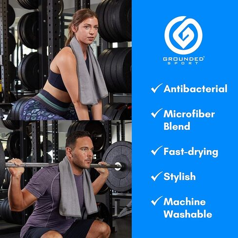 منشفة رياضية ولياقة بدنية ممتازة، منشفة من الألياف الدقيقة على شكل وافل، منشفة سريعة الجفاف، ملحقات للتمرين للرجال والنساء، 40 بوصة × 16.5 بوصة، عبوتان من المناشف الرمادية - رياضة مؤرضة in Kuwait