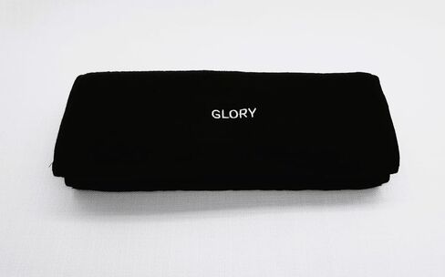 منشفة Glory Gym - 100% قطن عضوي - ناعمة وذات قدرة على الامتصاص للصالة الرياضية واليوجا والسبا، الأبعاد (29.52 × 13.78 بوصة) 570 جرامًا لكل متر مربع (أسود) in Kuwait