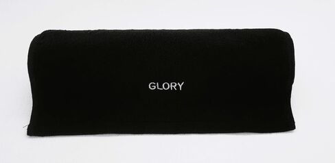 منشفة Glory Gym - 100% قطن عضوي - ناعمة وذات قدرة على الامتصاص للصالة الرياضية واليوجا والسبا، الأبعاد (29.52 × 13.78 بوصة) 570 جرامًا لكل متر مربع (أسود) in Kuwait
