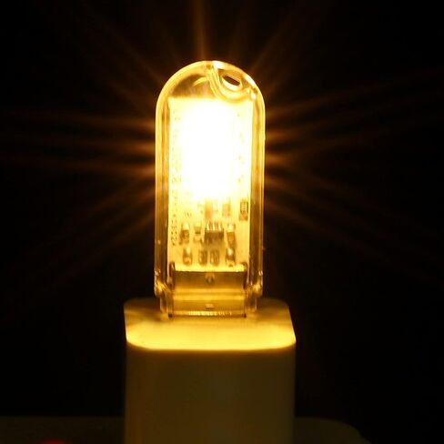 مصباح LED USB صغير 3000-3200K من PATIKIL، 4 عبوات 0.5 وات وحدة إضاءة LED ليلية محمولة تعمل باللمس وحدة مصباح نحيفة للتخييم ولوحة مفاتيح الكمبيوتر المحمول، ضوء أبيض دافئ in Kuwait