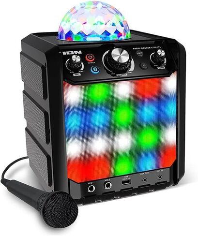 تأثيرات ION Party Rocker - جهاز مكبر صوت بلوتوث محمول مع ميكروفون كاريوكي، تشغيل البطارية وطاقة 40 وات in Kuwait