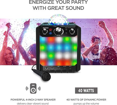 تأثيرات ION Party Rocker - جهاز مكبر صوت بلوتوث محمول مع ميكروفون كاريوكي، تشغيل البطارية وطاقة 40 وات in Kuwait