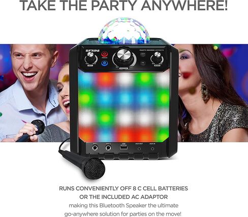 تأثيرات ION Party Rocker - جهاز مكبر صوت بلوتوث محمول مع ميكروفون كاريوكي، تشغيل البطارية وطاقة 40 وات in Kuwait