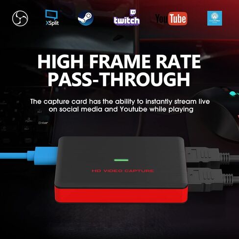 USB 3.0 HDMI HD لعبة بطاقة التقاط الفيديو 1080P 60FPS لعبة مسجل صندوق جهاز البث المباشر لنظام التشغيل Windows Linux OS X Xbox 360، Wii U، PC in Kuwait