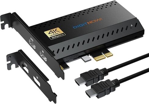 بطاقة التقاط داخلية، بطاقة التقاط PCIe، بث وتسجيل بدقة 4K60 مع زمن وصول منخفض للغاية، تعمل مع PS4، PS5، Xbox، في OBS، YouTube، لأجهزة الكمبيوتر التي تعمل بنظام Windows in Kuwait