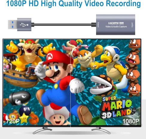 بطاقة التقاط فيديو Guermok، بطاقة وصلة كاميرا 4K HDMI إلى USB 3.0، جهاز التقاط فيديو كامل 1080P60FPS لتدفق الألعاب، لنظام ipad Mac OS Windows PS4 PS5، Steam Switch Xbox1 in Kuwait