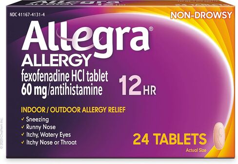 Allegra Adult Non-Drowsy Antihistamine Tablets for 12-Hour Allergy Relief, 60 mg, 24 Count in Saudi Arabia