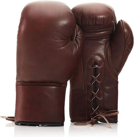 Modest Vintage Player Retro Heritage Brown Leather Boxing Gloves (Lace-Up) in Saudi Arabia