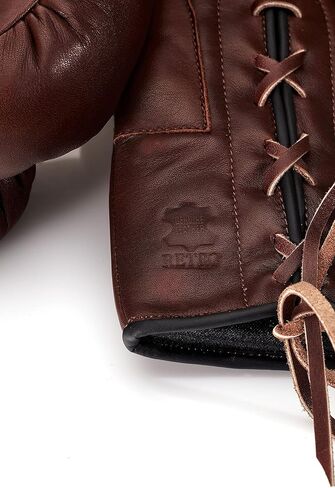 Modest Vintage Player Retro Heritage Brown Leather Boxing Gloves (Lace-Up) in Saudi Arabia