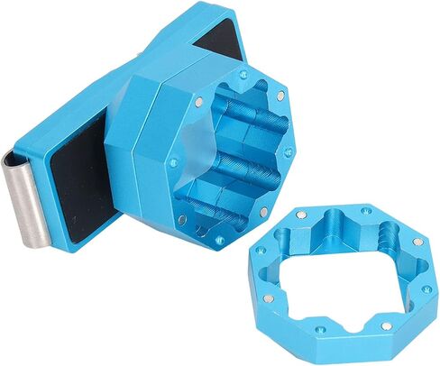 Asixxsix Pool Billiard Cue Chalk Holder, Pocket Pool Magnetic Chalk Holder Aluminium Magnetic Snooker Belt Clip with Chalk Box and Iron Sheet Portable Billiard Chalk Holder Billiard Accessories in Saudi Arabia