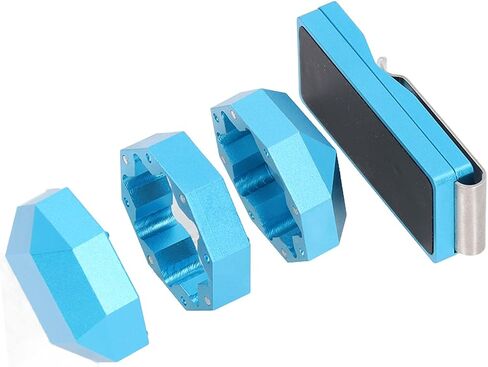 Asixxsix Pool Billiard Cue Chalk Holder, Pocket Pool Magnetic Chalk Holder Aluminium Magnetic Snooker Belt Clip with Chalk Box and Iron Sheet Portable Billiard Chalk Holder Billiard Accessories in Saudi Arabia