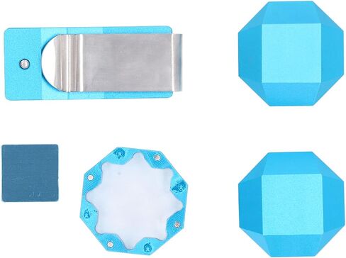Asixxsix Pool Billiard Cue Chalk Holder, Pocket Pool Magnetic Chalk Holder Aluminium Magnetic Snooker Belt Clip with Chalk Box and Iron Sheet Portable Billiard Chalk Holder Billiard Accessories in Saudi Arabia