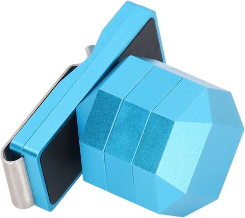 Asixxsix Pool Billiard Cue Chalk Holder, Pocket Pool Magnetic Chalk Holder Aluminium Magnetic Snooker Belt Clip with Chalk Box and Iron Sheet Portable Billiard Chalk Holder Billiard Accessories in Saudi Arabia