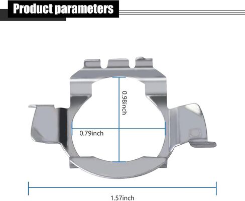 2 PCS Car Led Light Fixed Card Holder, H7 Bulb Adapter Buckle Base, Automotive Fasten Accessories, Suitable for Volkswagen/Mercedes-Benz/Audi/BMW/Buick/Hyundai/Nissan/Saab 102 (Silver) in Saudi Arabia