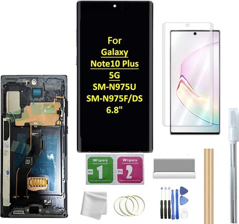 OLED Screen for Galaxy Note10 Plus LCD Screen with Frame Replacement for Samsung Galaxy Note10 Plus 5G SM-N975U SM-N975F/DS 6.8" LCD Screen Display Touch Digitizer with Frame+Tool in Saudi Arabia