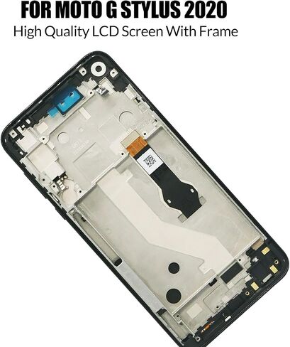 استبدال لشاشة Motorola Moto G Stylus 2020 LCD مع إطار لـ Moto XT2043 XT2043-4 G8 Stylus 2020 شاشة LCD تعمل باللمس مجموعة رقمية مع طقم إصلاح (أسود مع إطار) in Saudi Arabia