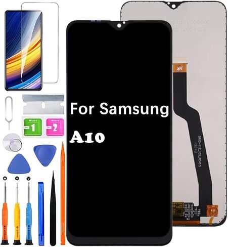 قطع غيار الشاشة لسامسونج غالاكسي A10 A105F A105G A105M A105FN شاشة LCD تعمل باللمس محول الأرقام الجمعية + أدوات in Saudi Arabia