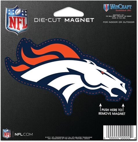 WinCraft Denver Broncos 5'' Die-Cut Car Magnet in Saudi Arabia