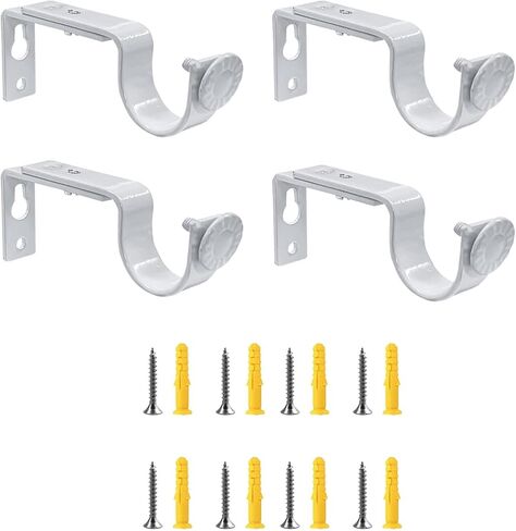 ستارة قضيب بين قوسين 4 حزمة الثقيلة قابل للتعديل ستارة قضيب روماني حامل للتمديد ستارة قضيب السنانير ستارة جدار قوس الشماعات قضيب الستارة شنقا بين قوسين (قضيب واحد أسود) in Kuwait