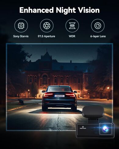كاميرا أمامية REDTIGER 4K Dash Cam، تحكم في تطبيق Wi-Fi 5G، كاميرا داش بشاشة تعمل باللمس 3.18 بوصة للسيارات، رؤية ليلية 2160P UHD، بطاقة مجانية 32 جيجابايت، زاوية واسعة 160 درجة، نظام تحديد المواقع المدمج، وضع انتظار السيارات، تسجيل حلقي (F8) in Kuwait